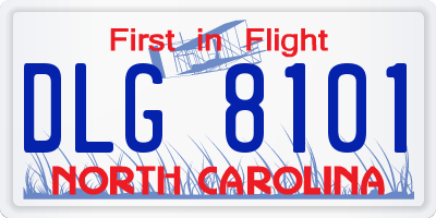 NC license plate DLG8101