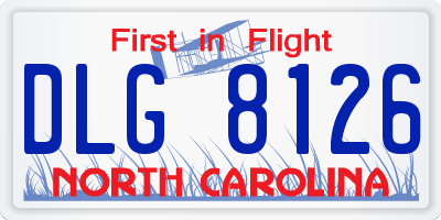 NC license plate DLG8126