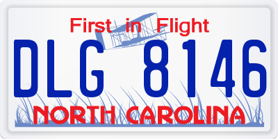 NC license plate DLG8146