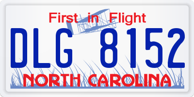 NC license plate DLG8152