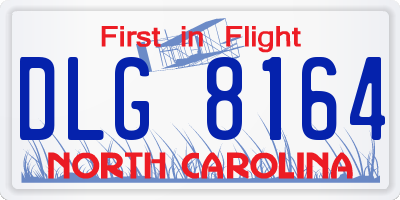 NC license plate DLG8164
