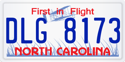 NC license plate DLG8173