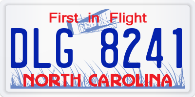 NC license plate DLG8241