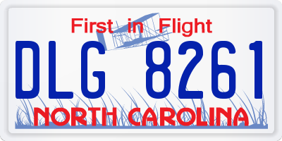 NC license plate DLG8261