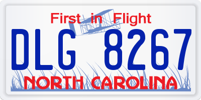 NC license plate DLG8267