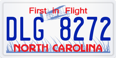 NC license plate DLG8272