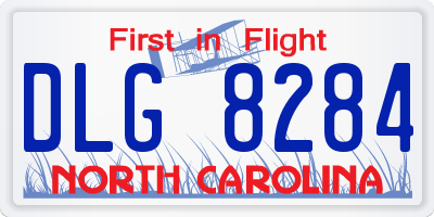 NC license plate DLG8284