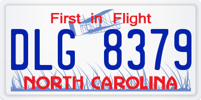 NC license plate DLG8379