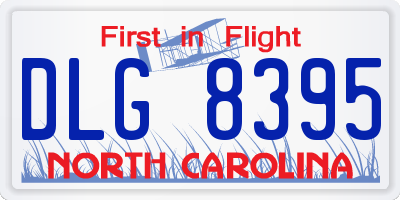 NC license plate DLG8395