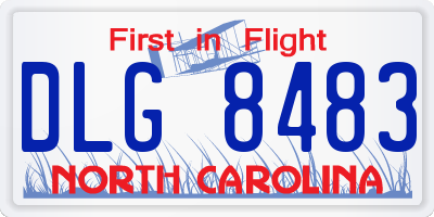 NC license plate DLG8483