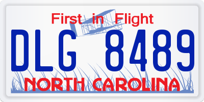 NC license plate DLG8489