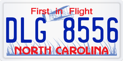 NC license plate DLG8556