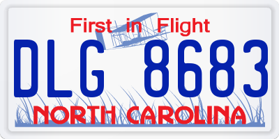 NC license plate DLG8683
