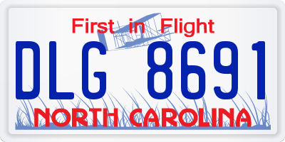 NC license plate DLG8691