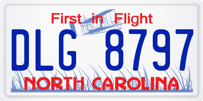 NC license plate DLG8797