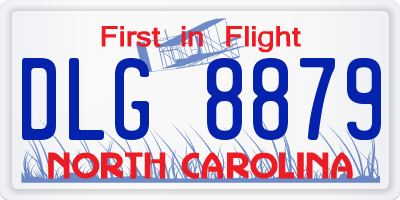 NC license plate DLG8879