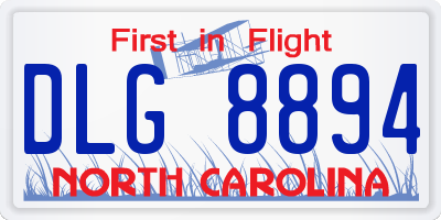 NC license plate DLG8894