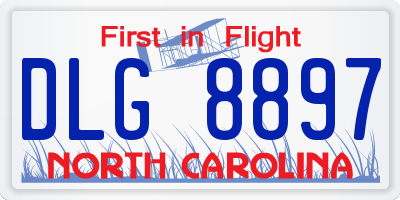 NC license plate DLG8897