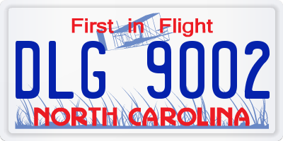 NC license plate DLG9002