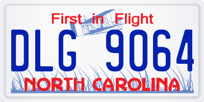 NC license plate DLG9064