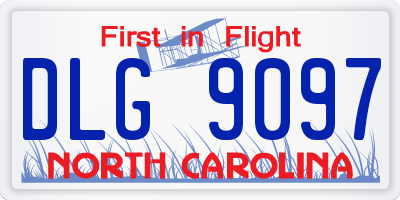 NC license plate DLG9097