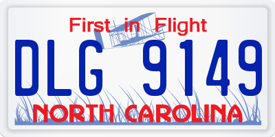 NC license plate DLG9149