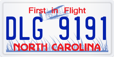 NC license plate DLG9191