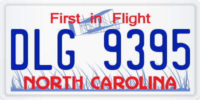 NC license plate DLG9395