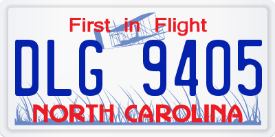 NC license plate DLG9405