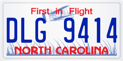 NC license plate DLG9414