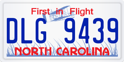 NC license plate DLG9439
