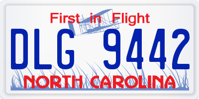 NC license plate DLG9442