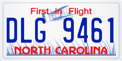 NC license plate DLG9461