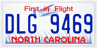 NC license plate DLG9469