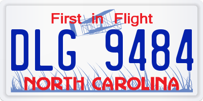 NC license plate DLG9484