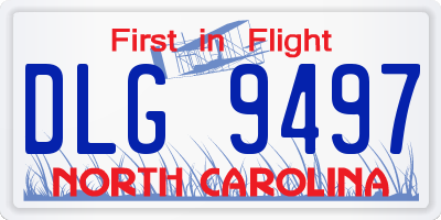 NC license plate DLG9497