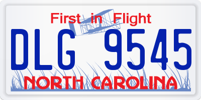 NC license plate DLG9545