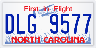 NC license plate DLG9577