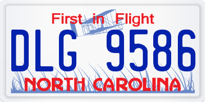 NC license plate DLG9586