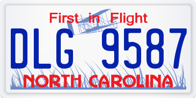 NC license plate DLG9587