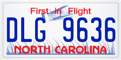 NC license plate DLG9636