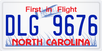 NC license plate DLG9676