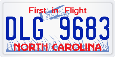 NC license plate DLG9683