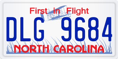 NC license plate DLG9684