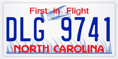 NC license plate DLG9741