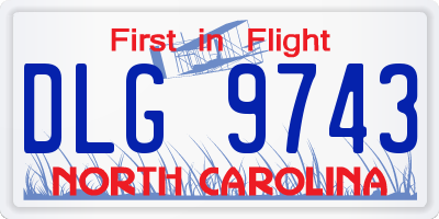 NC license plate DLG9743