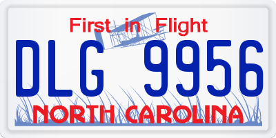 NC license plate DLG9956