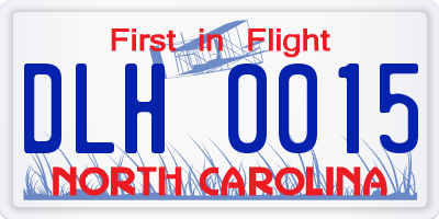 NC license plate DLH0015