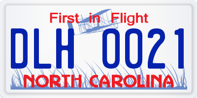 NC license plate DLH0021