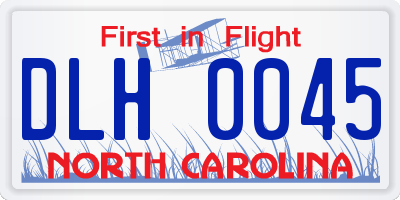 NC license plate DLH0045